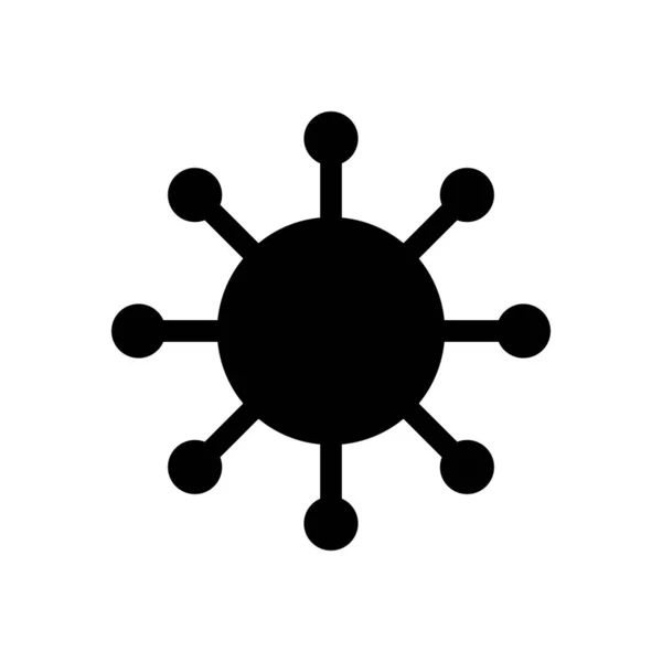 Virus Silhouette Icon Simple Vector — Stock Vector