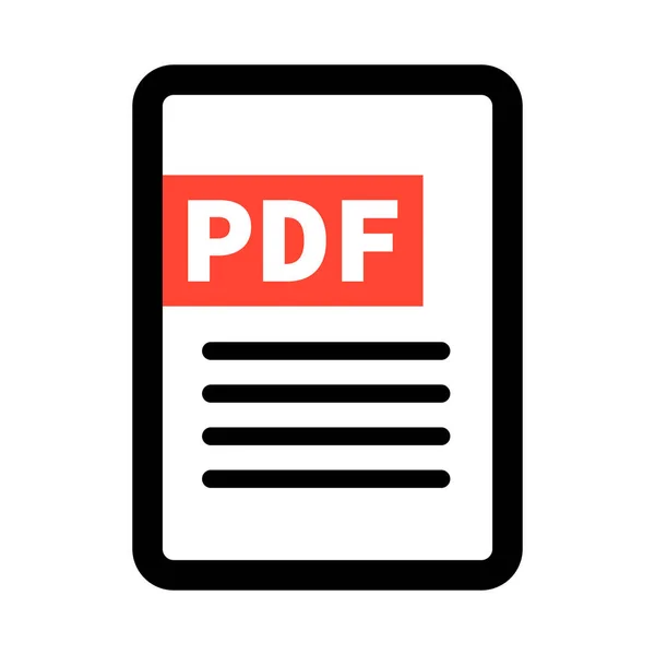 Pdf File Icon Document Vector Icon — Stok Vektör