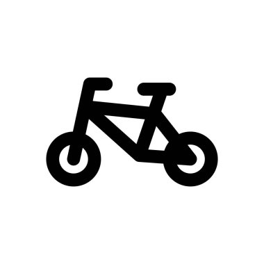Compact bicycle icon. Flat design vector.