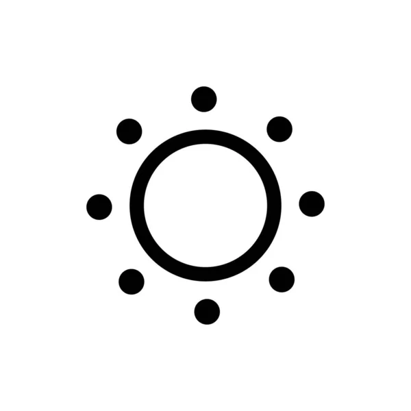Симпатична Ікона Сонця Контроль Яскравості Прості Вектори — стоковий вектор