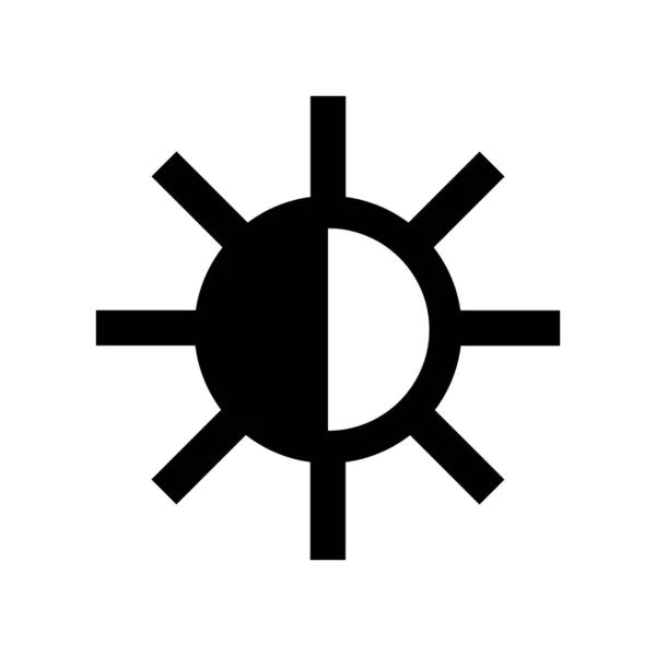 Brightness Control Icon Vector Sun — Stockvektor