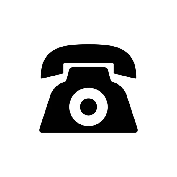 Black Phone Silhouette Icon Vector — ストックベクタ