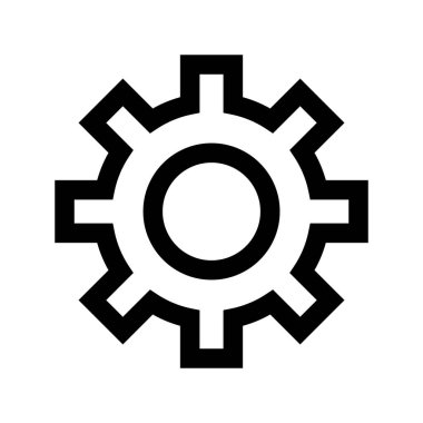 A simple gear icon. Settings. Vectors.