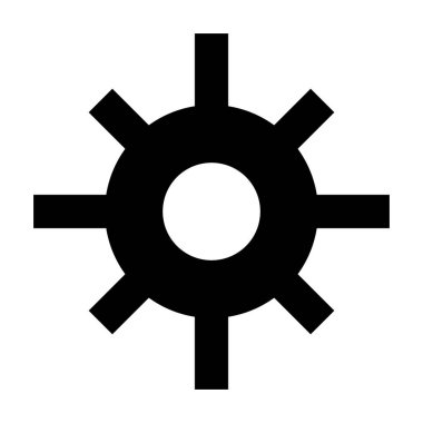 silhouette vector of a ship's wheel.