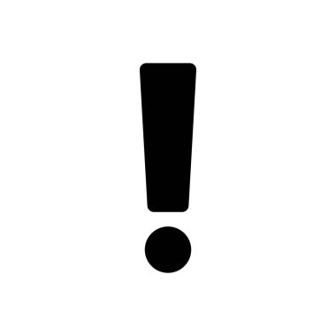 Exclamation mark icon. Vector data.