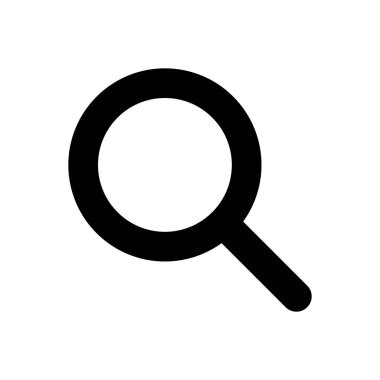 Simple magnifying glass icon. Vector.