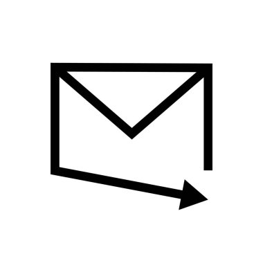 Mail icon and arrow. Vector.