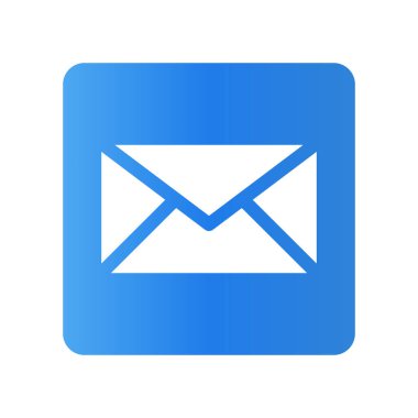 Blue mail box icon. Business mail. Vector.