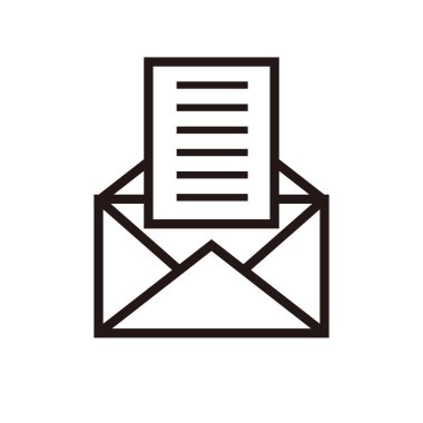 An icon for mail and an icon for data files. Vectors.