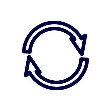 Rotating arrows. Recycling symbol. Vectors.