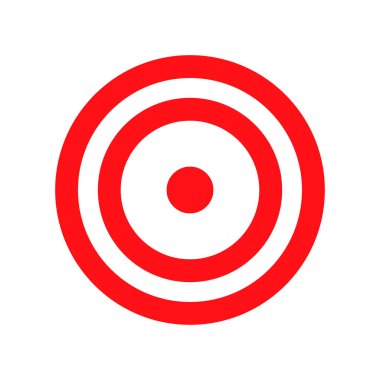 Red target icon. A dart target. Vectors.