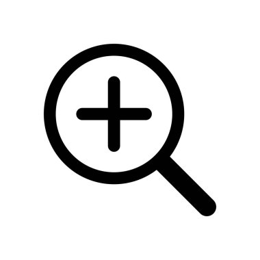 Zooming magnifying glass icon. Vector.