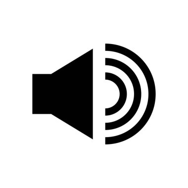 Black volume silhouette icon. Vector.