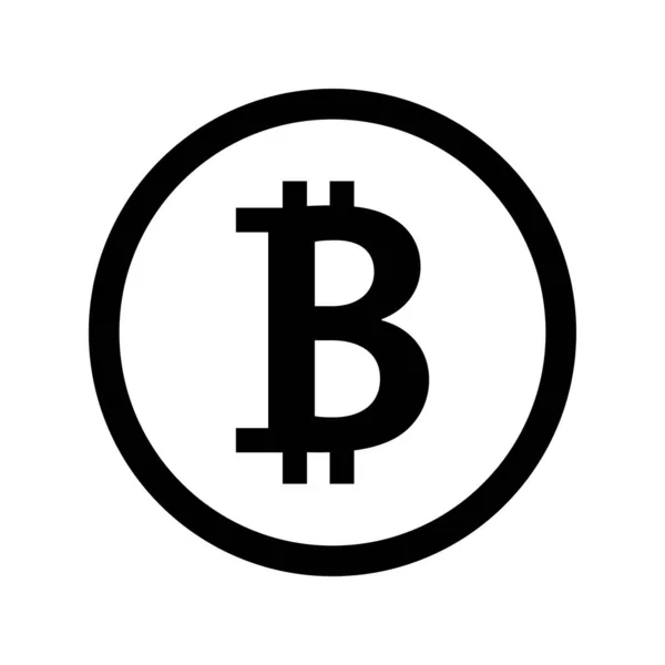 Simple Bitcoin Icon Vector — Stockvektor