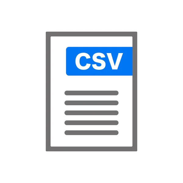 Csv File Icon Csv Used Export Import Vector — Archivo Imágenes Vectoriales