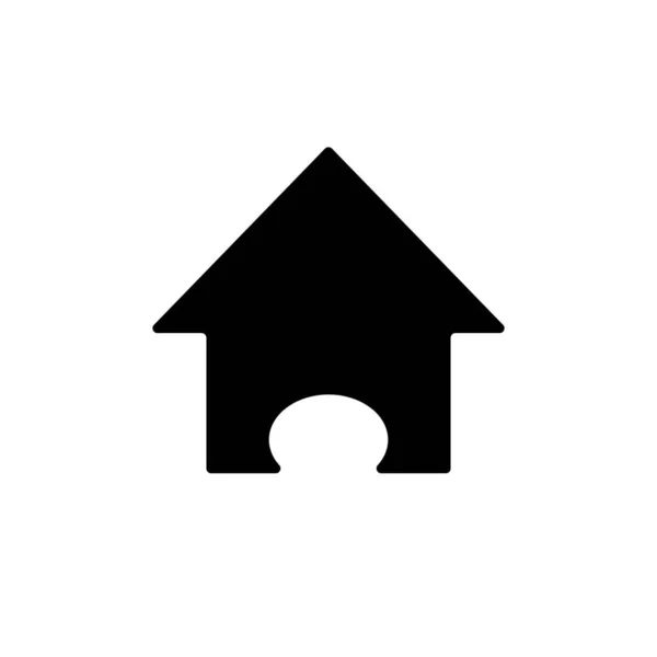 Black House Silhouette Icon Vector – stockvektor