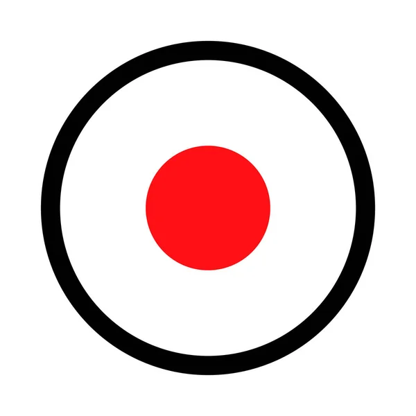 Japanese Flag Icon Vector — Vettoriale Stock