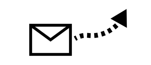 Senden Sie Ein Mail Symbol Senden Sie Pfeil Vektoren — Stockvektor