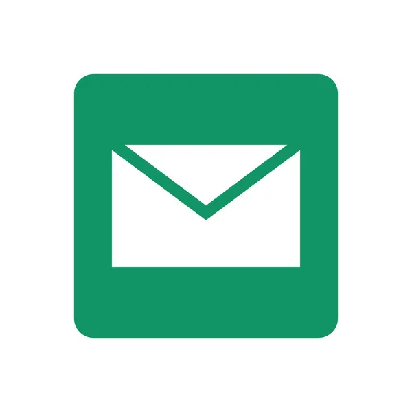 Green Email Icon Business Mail Vector — Vetor de Stock