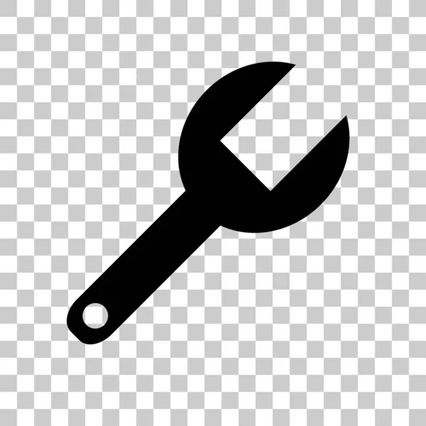 Wrench Icon Transparent Background Spanner Vector — Vector de stock