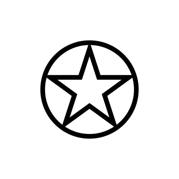 Значок Звезды Круглом Круге Вектор — стоковый вектор