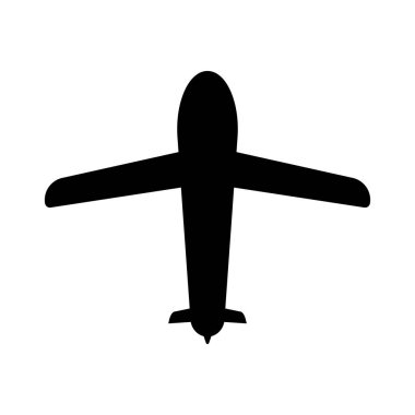 Airplane silhouette icon. Vector about transportation.