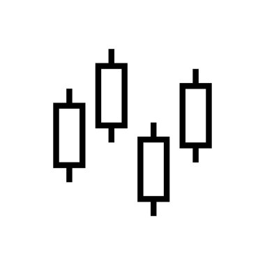 Candlestick chart icon. Investment. Vector.