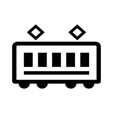 Simple train icon. Editable vector.