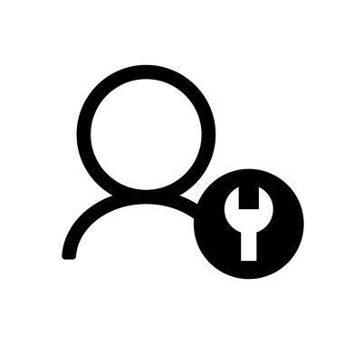 User icons and settings icons. Vector.