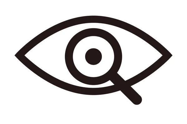 Eye Magnifying Glass Icon Vector — 스톡 벡터