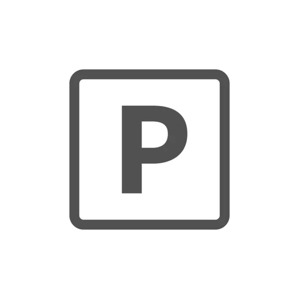 Simple Parking Mark Icon Parking Sign — Archivo Imágenes Vectoriales