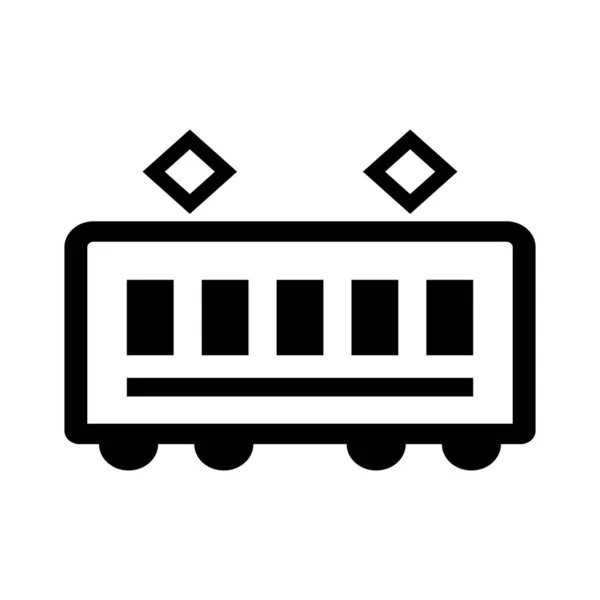 Simple Train Icon Editable Vector — Stockvektor