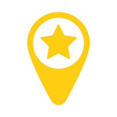 Map pin showing your favorite place. Vector.