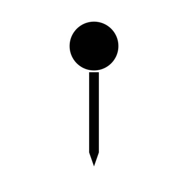 Pin icon. Pin silhouette. Vector.