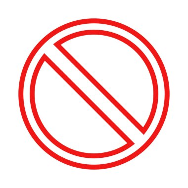 Red stop sign icon. Vector.