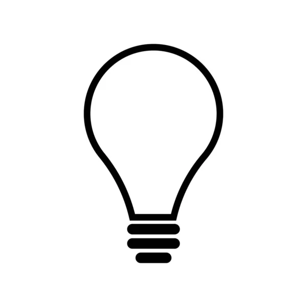 Simple Light Bulb Icon Vector — Stockový vektor
