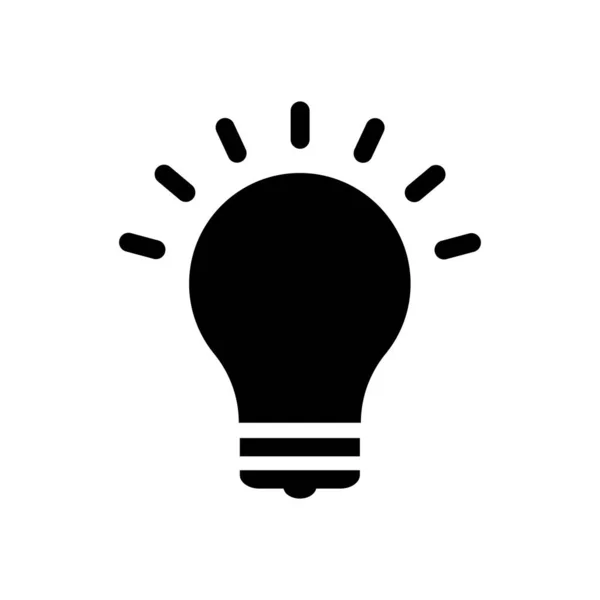 Silhouette Icon Light Bulb Idea Inspiration Vector — Stockový vektor