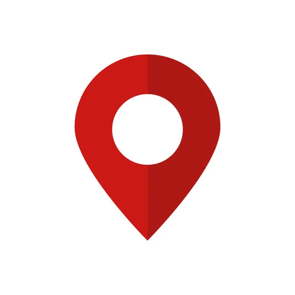 Red Map Pin Icon Vector — Vector de stock