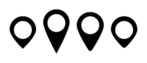 Map Pin Icon Set Location Information Vector — ストックベクタ
