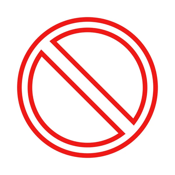 Red Stop Sign Icon Vector — Stockový vektor