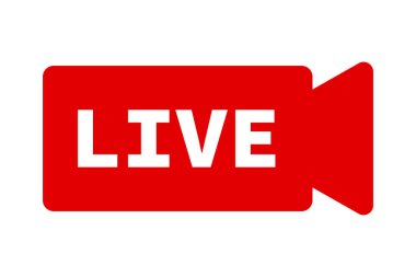 Video yayın simgesi. Video kamera. Vektör.