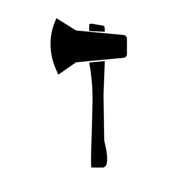 Значок Силуэта Топора Рабочий Инструмент Вектор — стоковый вектор