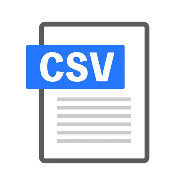 Icona Del File Csv Importazione Esportazione Vettore — Vettoriale Stock