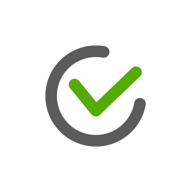 İşaret simgesini işaretle. Oy birliği ya da onay. Vektörler.