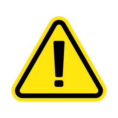 Üçgen ikaz ya da uyarı simgesi. Ünlem vektörü.