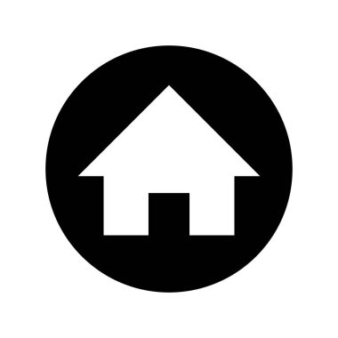 Ev düğmesi simgesi. Ev ve gayrimenkul. Vektör.