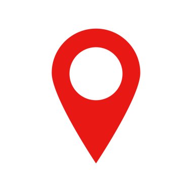 Basit bir kırmızı harita pin simgesi.