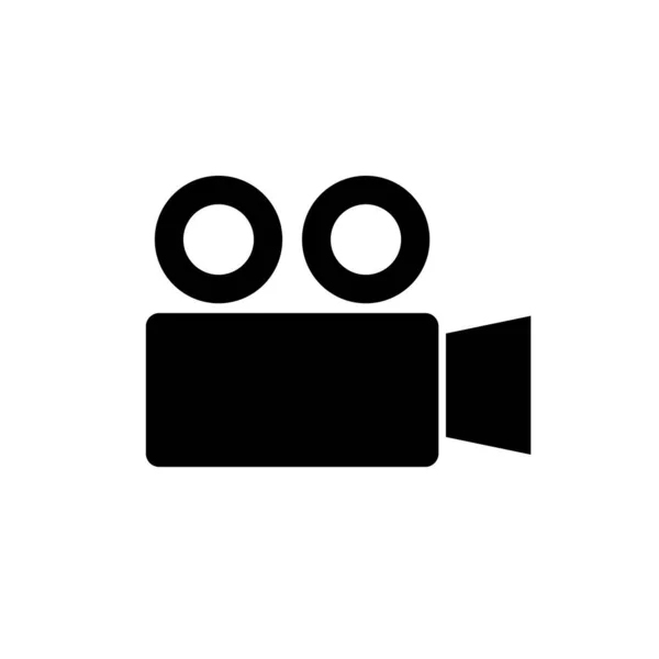 Kino Kamera Silhouette Symbol Vektor — Stockvektor