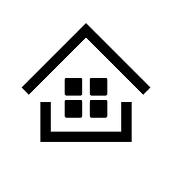 住宅や窓のアイコン ベクトル — ストックベクタ