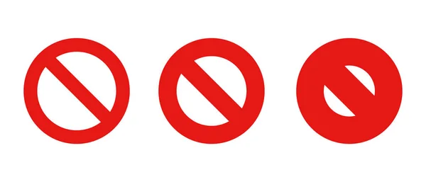 Stop Teken Pictogram Ingesteld Vector — Stockvector